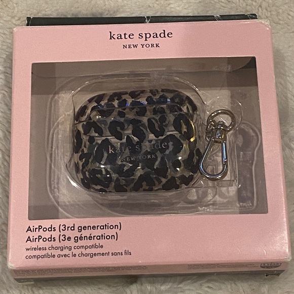 Kate Spade New York AirPods 3rd Generation Case (2021) City Leopard Pattern NWT - Picture 2 of 7
